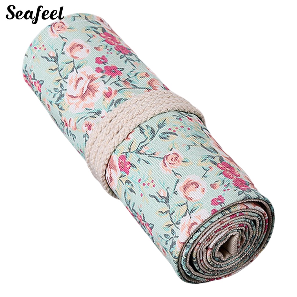 Túi Cuộn Đựng Bút Bằng Vải Canvas Cỡ Lớn 12 / 24 / 36 / 48 / 72