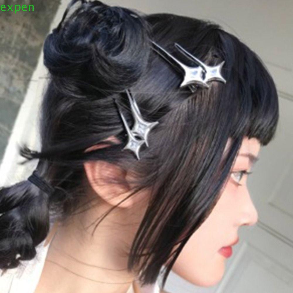 Kẹp Tóc Mái Bằng Kim Loại Màu Bạc Thời Trang Cho Nữ