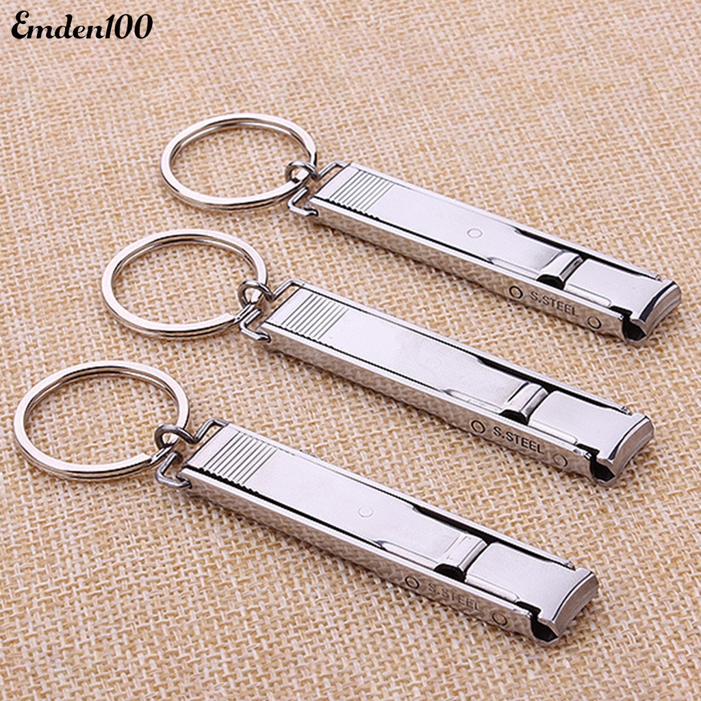 Emden Dụng Cụ Cắt Móng Tay Có Thể Tháo Rời Dạng Vòng Tròn Lưỡi Cong Siêu Mỏng An Toàn Kết Cấu Mịn Có Móc Khóa Cho Người