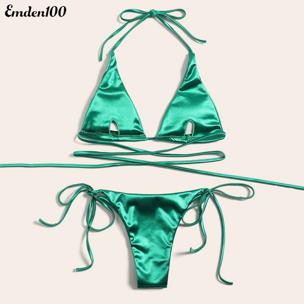 Bộ Bikini 2 Mảnh Màu Sắc Thời Trang Gợi Cảm Cho Nữ