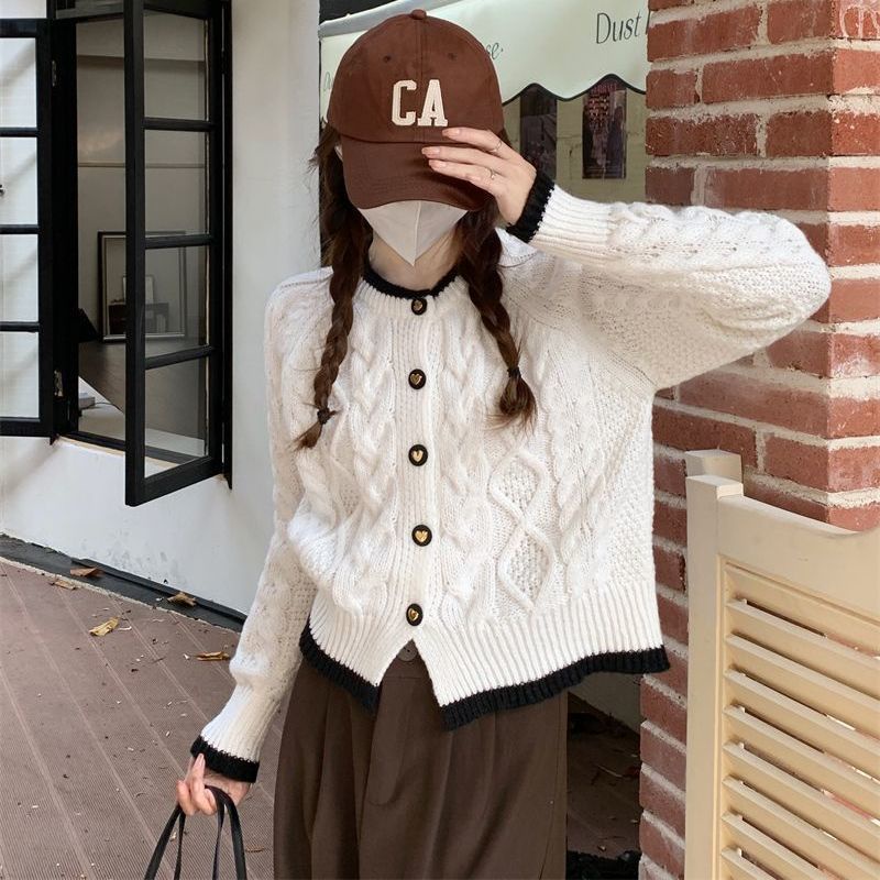 Áo Cardigan Dệt Kim Tay Dài Phong Cách Thời Trang Retro Hàn Quốc Mới
