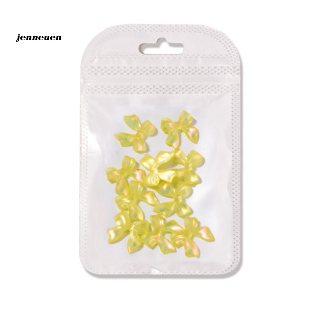 Set 10 Nơ Ruy Băng 3D Lấp Lánh Trang Trí Móng Tay Thời Trang