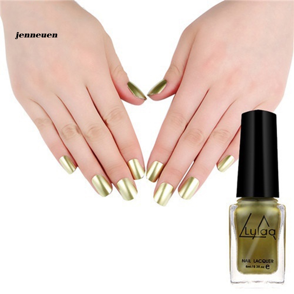 Sơn Móng Tay Dạng Gel Tráng Gương Màu Sáng Bóng 6ml Dành Cho Bạn Nữ DIY