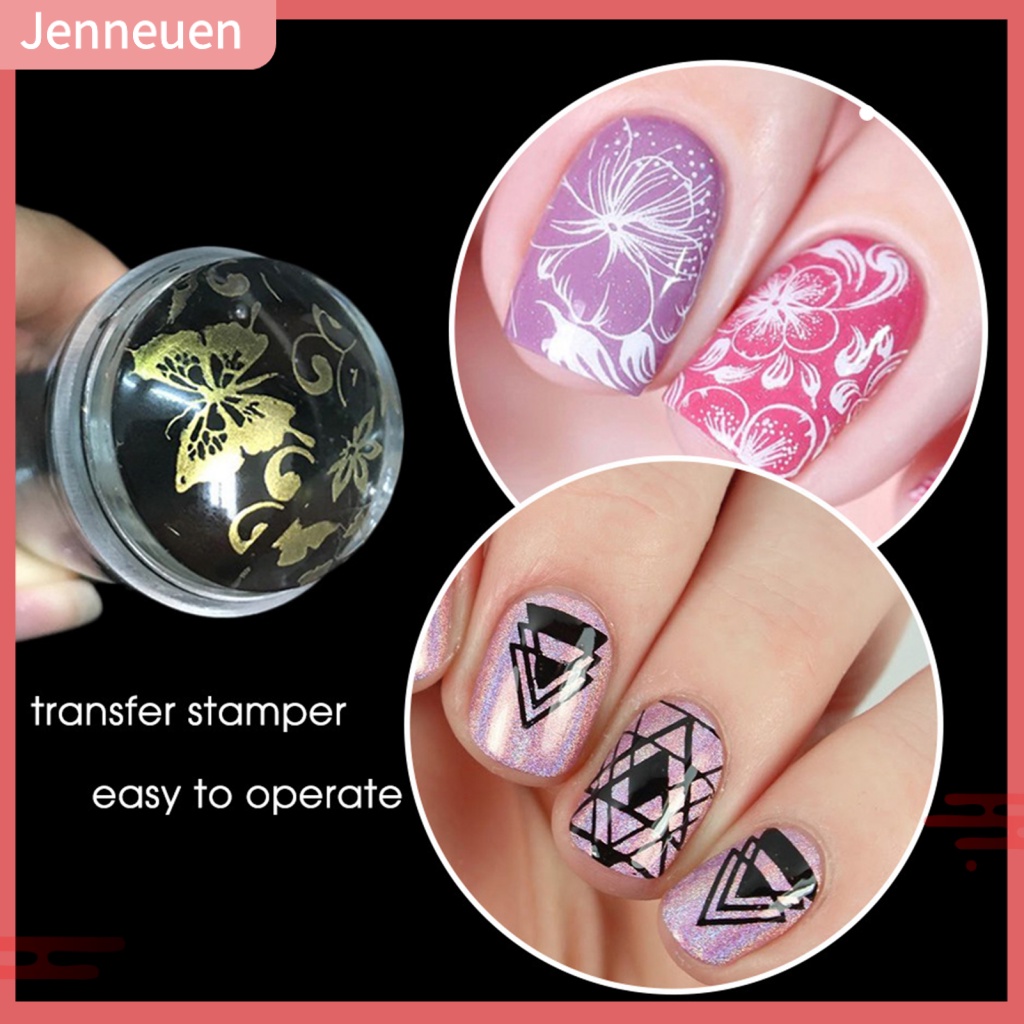 1 Bộ Khuôn In Trang Trí Móng Tay Trong Suốt DIY