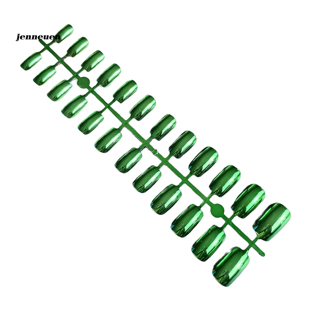 Set 24 Móng Tay Giả Màu Sắc Trơn Không Phai Cho Nữ