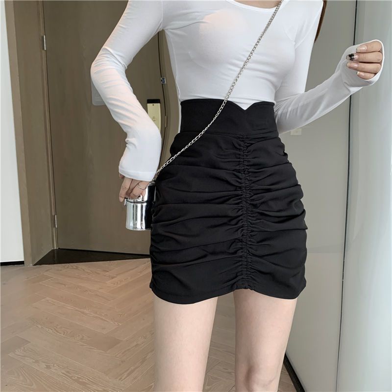 Chân Váy Chữ a Ngắn Xếp Ly Lệch Tà Hai Màu Sắc Thời Trang Mùa Hè Cho Nữ