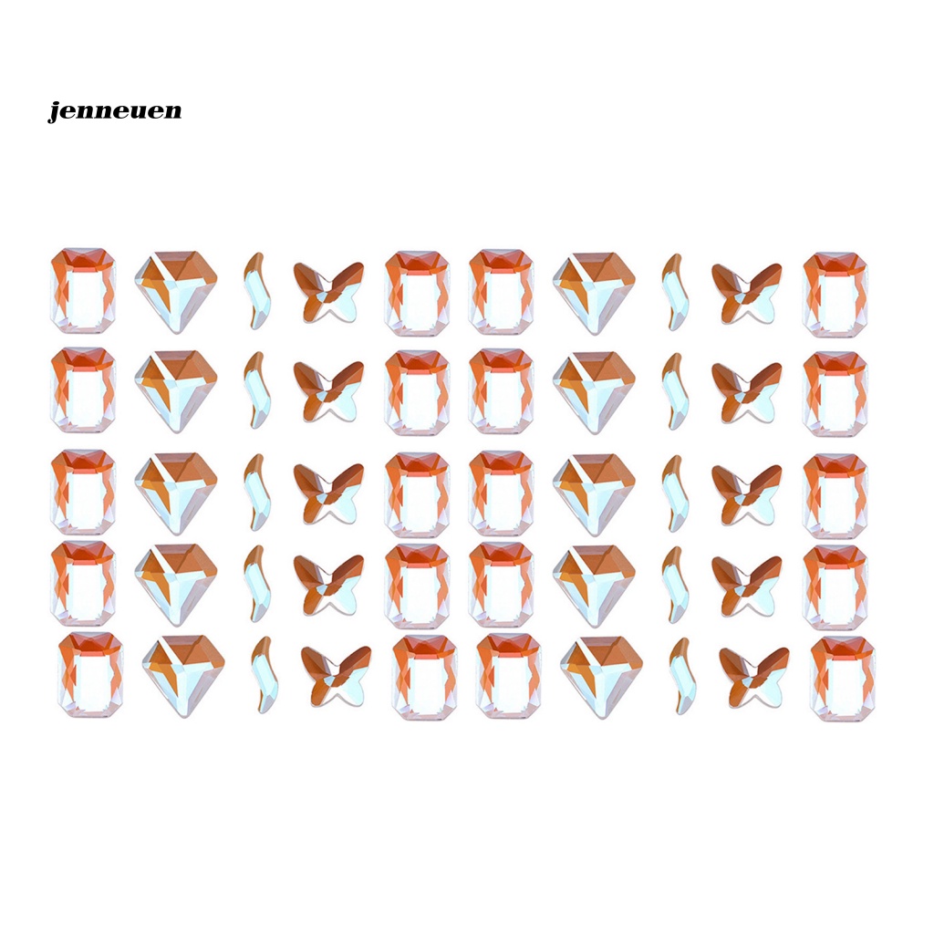 Set 50 Phụ Kiện Trang Trí Móng Tay 3D Màu Sắc Tươi Sáng