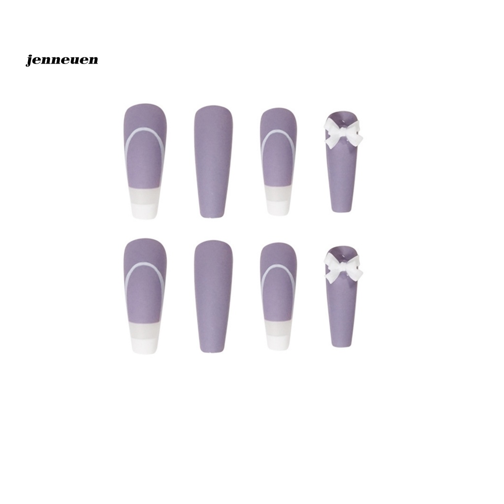 Bộ 24 Móng Tay Giả Bề Mặt Sáng Chống Rách