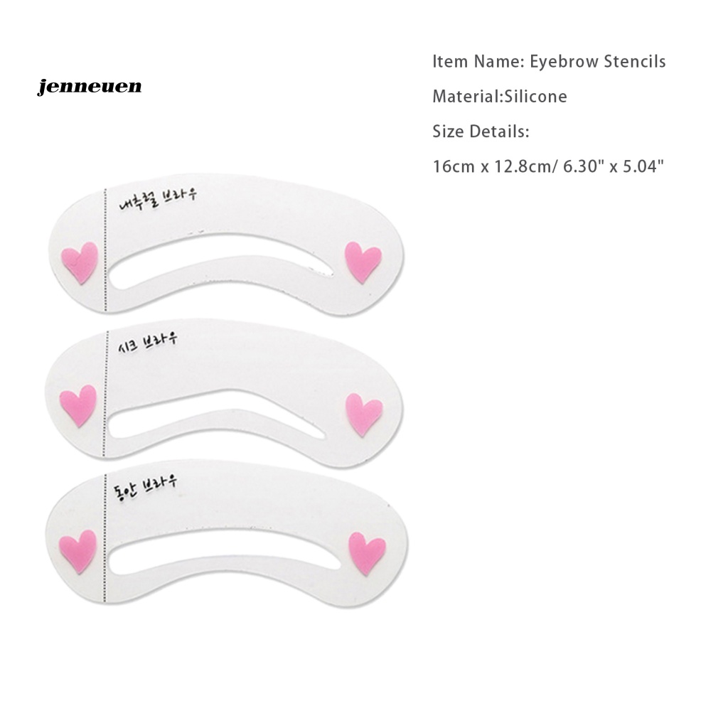 Set 3 Khuôn Kẻ Lông Mày Cổ Điển Dành Cho Trang Điểm Tại Nhà