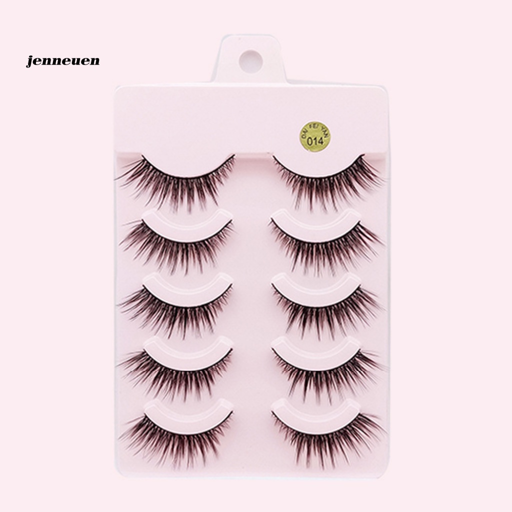 Bộ 5 Cặp Lông Mi Giả 3D Dùng Hàng Ngày Cho Nữ
