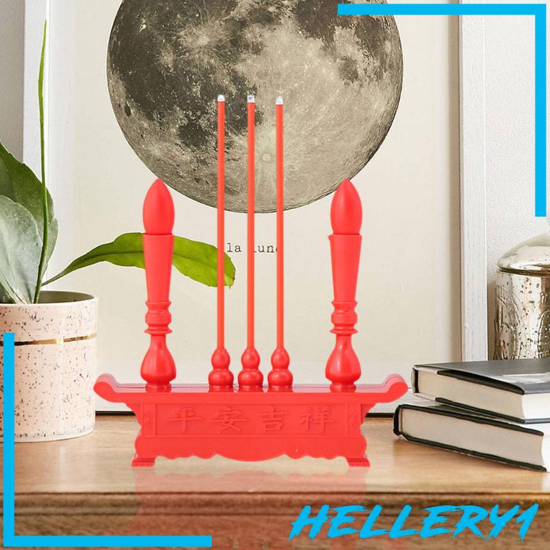 Đế Đốt Nến Điện Tử Có Đèn LED Phong Cách Phật Giáo