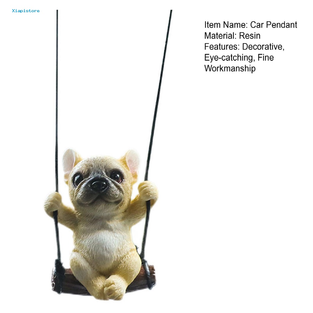 [Xiapistore] Mặt Dây Chuyền Hình Cún Con Không Phai Độ Bền Cao Trang Trí Nội Thất Xe Hơi