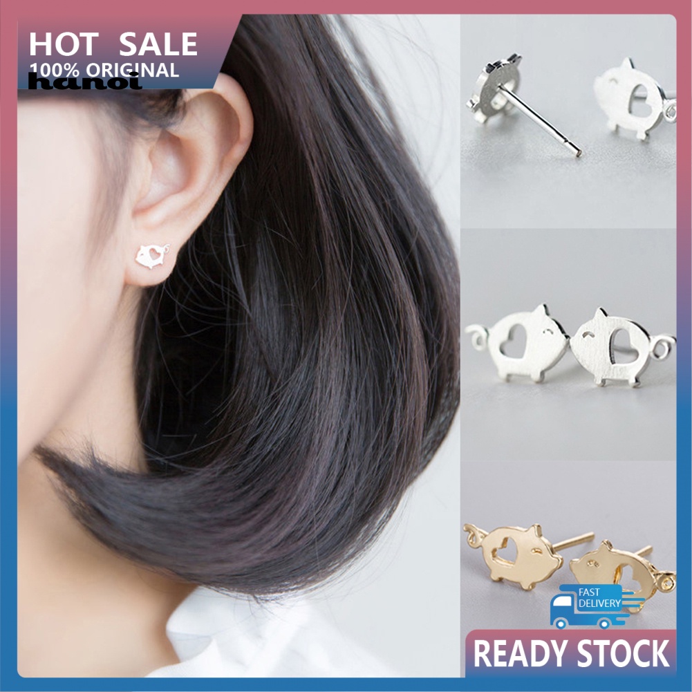 Khuyên Tai Hình Heo Hoạt Hình Xinh Xắn Dành Cho Nữ