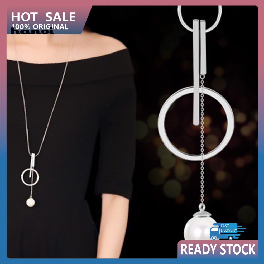 Vòng cổ MặT TròN PhốI HạT NgọC Trai Giả ThờI Trang Cho Nữ