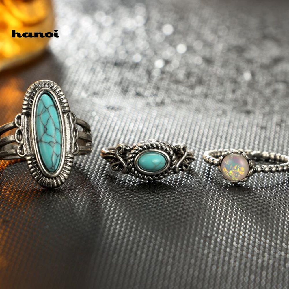 Set 9 Nhẫn Thời Trang Phong Cách Boho Cho Nữ