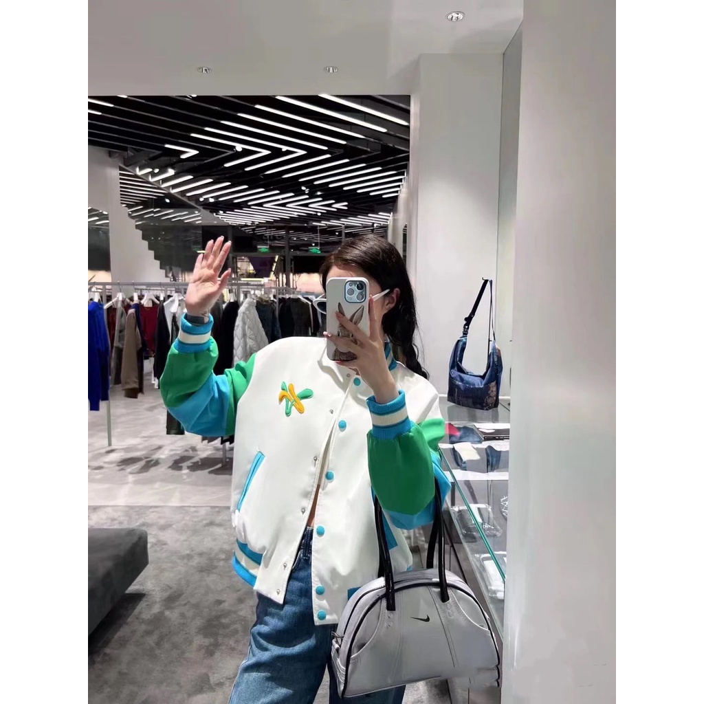 ❤️❤️ ❤️❤️ Áo Khoác Nam Tay Dài Cổ Chữ V Có Dây Kéo Thêu Hoa Văn