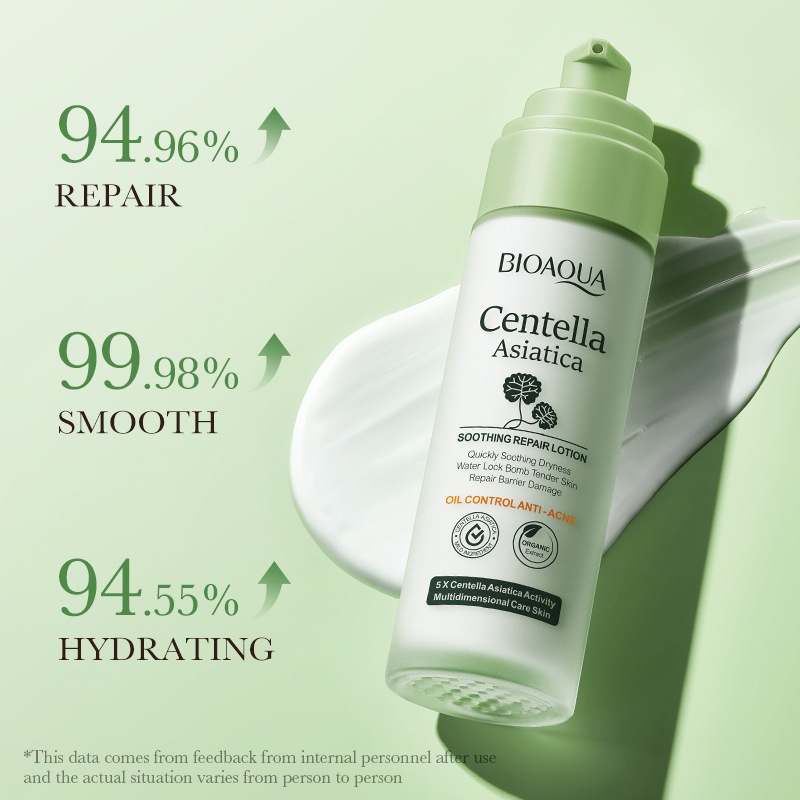 Bioaoua centella Asiatica Facial Moisturizer lotion dưỡng ẩm cho da khô da nhạy cảm có sẵn 80ml