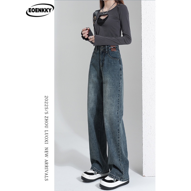 EOENKKY quần_ống_rộng quần ống rộng quần Giải trí Đường phố 2023 NEW style JL072012
