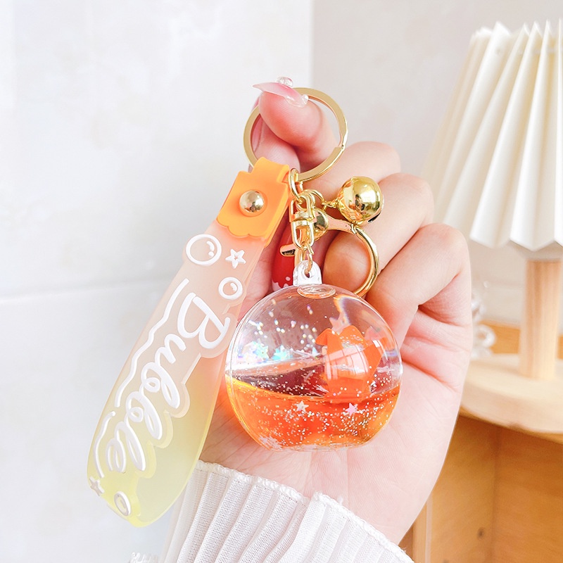 Móc Khóa Kim Tuyến Dầu Hình Chim Hạc Đơn Giản Sáng Tạo Độc Đáo