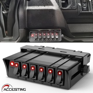 Hộp công tắc điều khiển 6 gang 12v phù hợp cho tàu thuyền / xe hơi / tàu thuyền