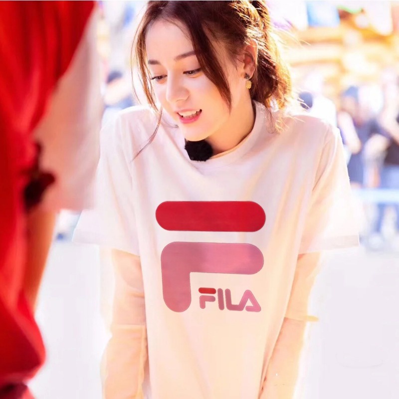 Áo Thun Tay Ngắn Cổ Tròn In Logo Fila 100% Chính Hãng Thời Trang Cho Nữ
