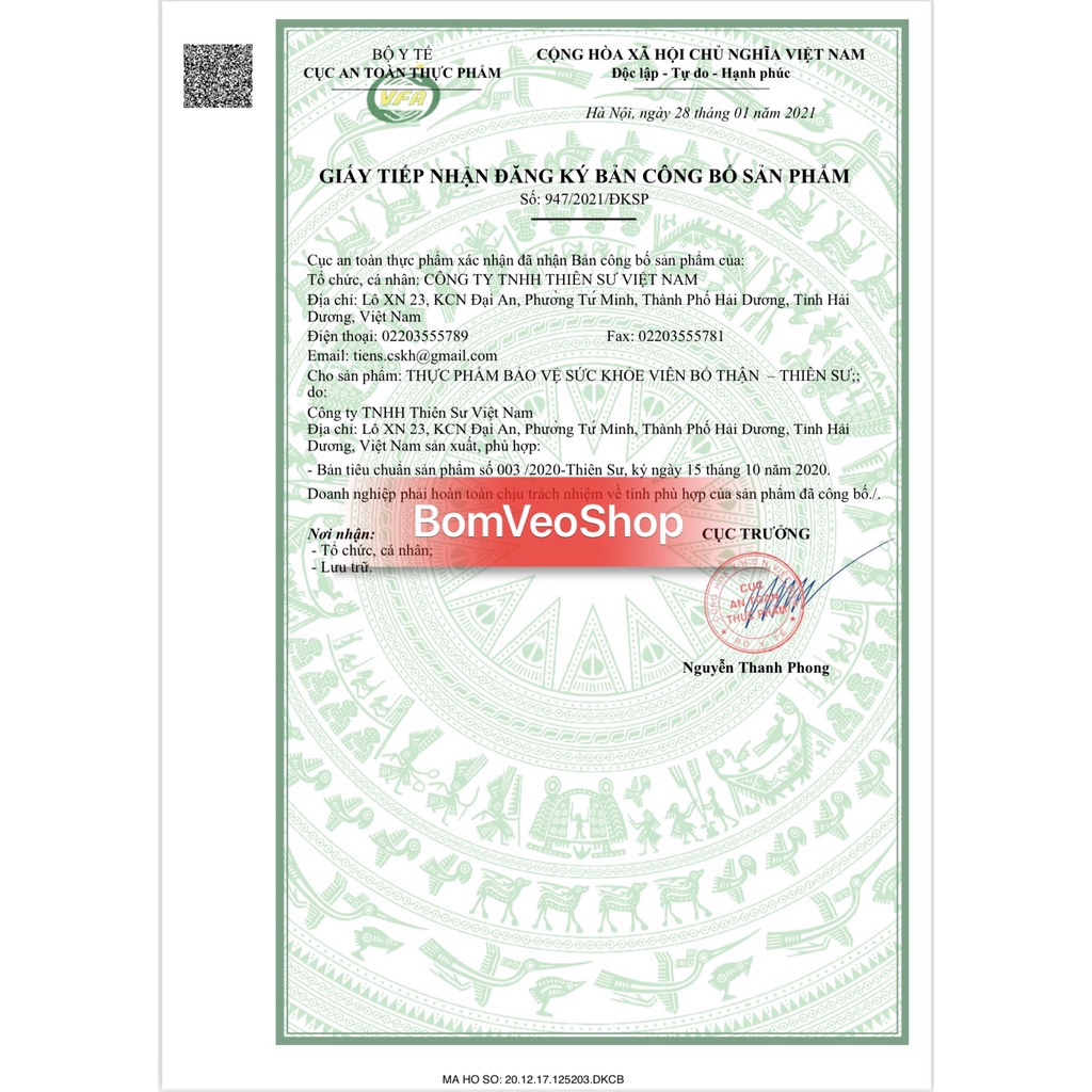 Viên Bổ Thận Thiên Sư Tiens 60 Viên