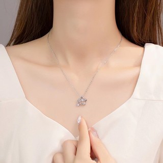 Dây chuyền mặt hình ngôi sao năm cánh trái tim nhỏ đơn giản tươi mới cho học sinh