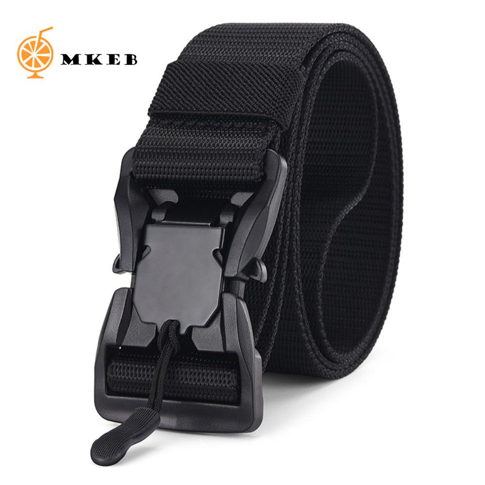 Thắt Lưng Vải Canvas Màu Đen Tháo Lắp Nhanh Đa Năng Thời Trang Cho Nam
