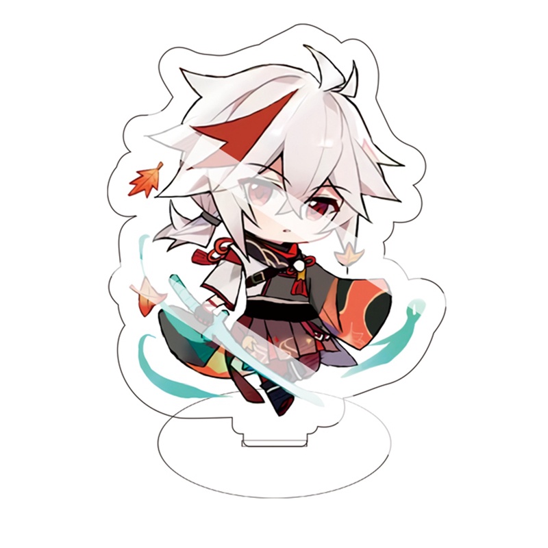 Genshin impact hình kazuha hành động zhong li xiao kaeya albedo acrylic đứng mô hình đồ chơi trang trí bàn đứng dấu hiệu người hâm mộ quà tặng