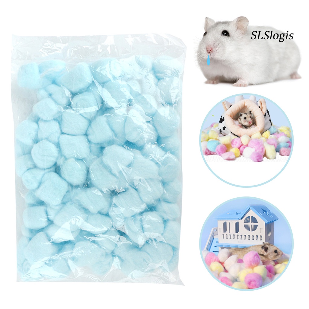 Set 100 Quả Bóng Cotton Mini Nhiều Màu Giữ Ấm Mùa Đông Cho Chuột Hamster