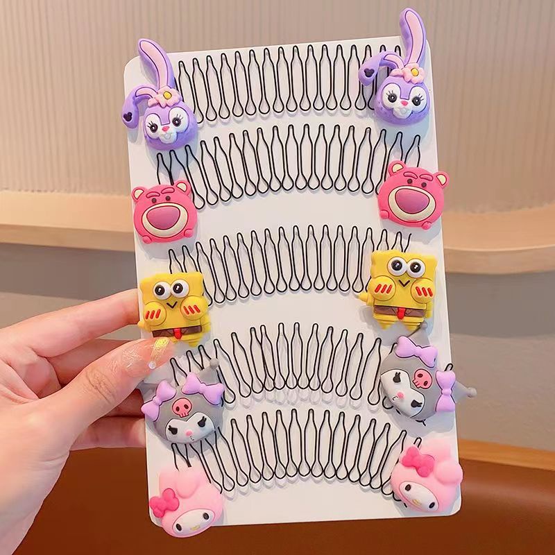 Lược Cài Tóc Hình Gấu Dâu Tây Hoạt Hình Phong Cách Hàn Quốc Dễ Thương Cho Bé Gái