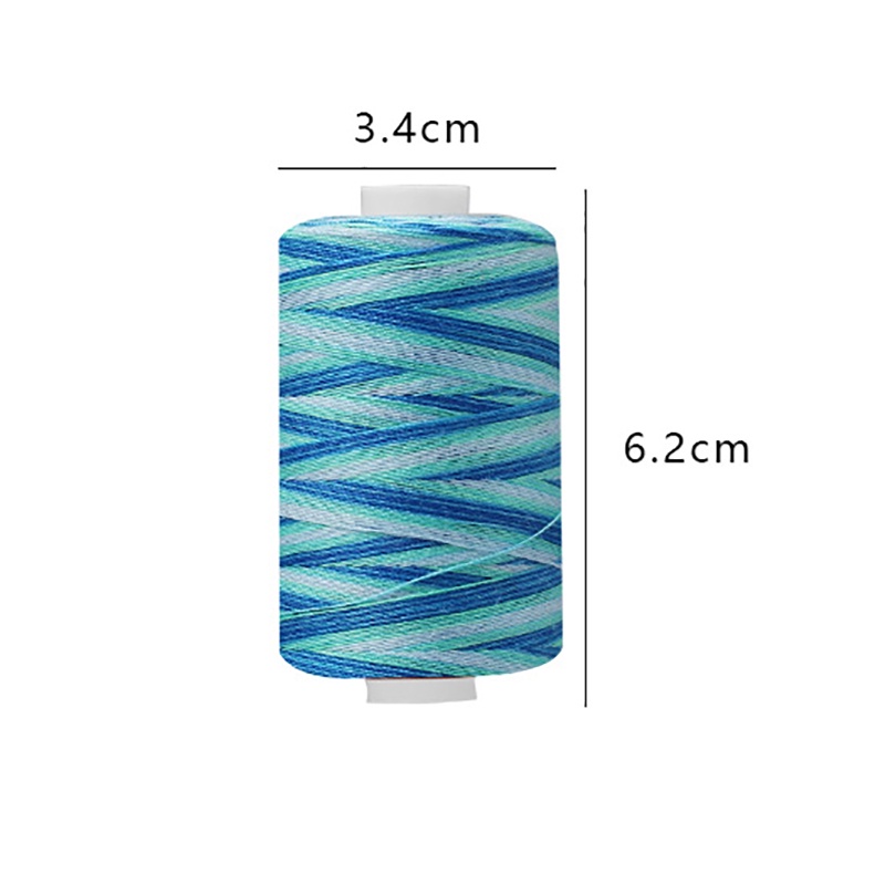 1 Cuộn Chỉ Polyester Màu Cầu Vồng 1000 Kích Thước Cho Máy May