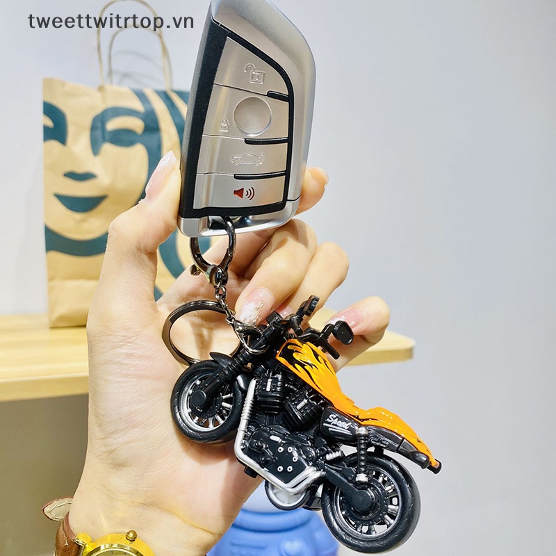 1 Móc Khóa Mô Hình Xe Mô Tô Mini Dễ Thương