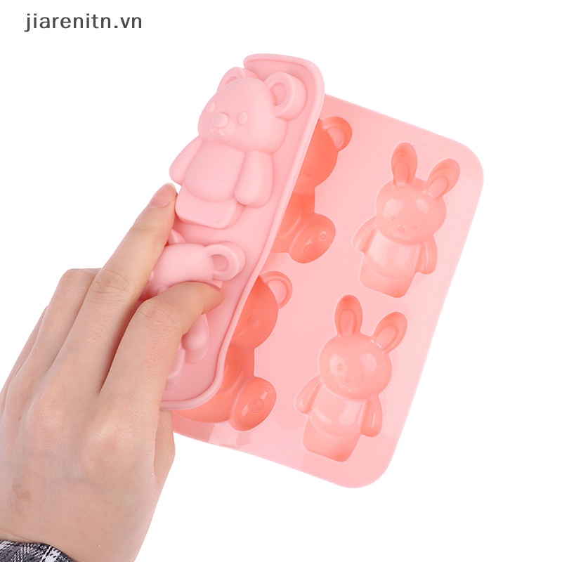 Khuôn Silicon Làm Socola Hình Gấu Hoạt Hình Dễ Thương