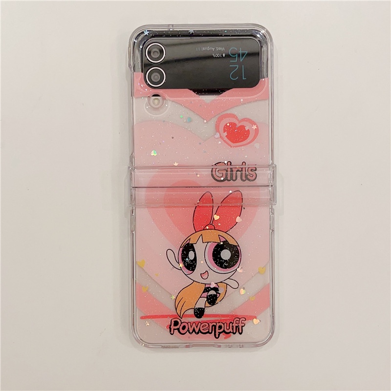 Ốp Điện Thoại Họa Tiết Hoạt Hình Cô Gái Dễ Thương Cho Samsung Galaxy Z Flip 5 Z Flip 4 Z Flip 3 ZFlip3 ZFlip4 ZFlip5