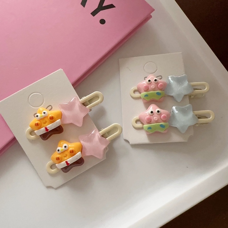 Hàng Mới Về Kẹp Tóc Mái Lượn Sóng Họa Tiết Hoạt Hình Dễ Thương Cho Nữ