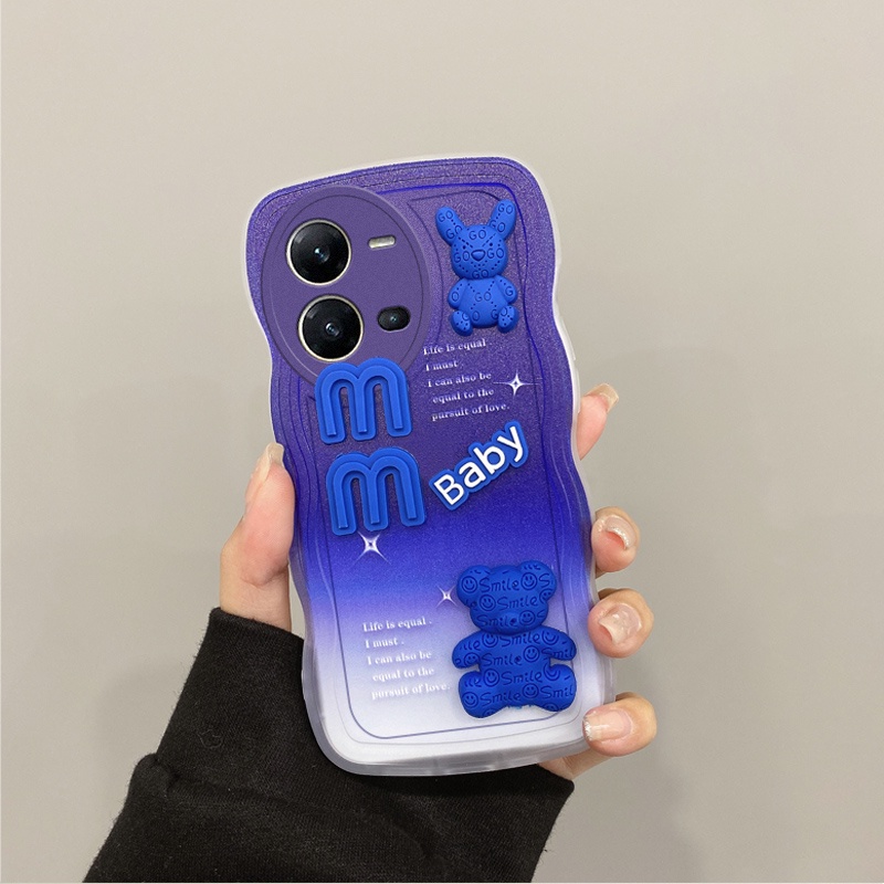 Ốp lưng vivo v25 ốp lưng vivo v25e  Ốp Điện Thoại Đính Búp Bê 3D Màu gradient Cho vivo v25 case vivo v25e Dễ Thương