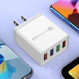 Củ Sạc Nhanh Với 4 Cổng USB Cho Điện Thoại Android ios