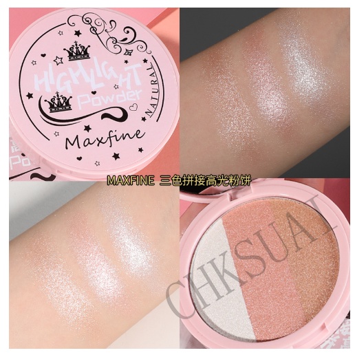 Bảng màu phấn má hồng HUAQING hiệu ứng lì / ánh nhũ