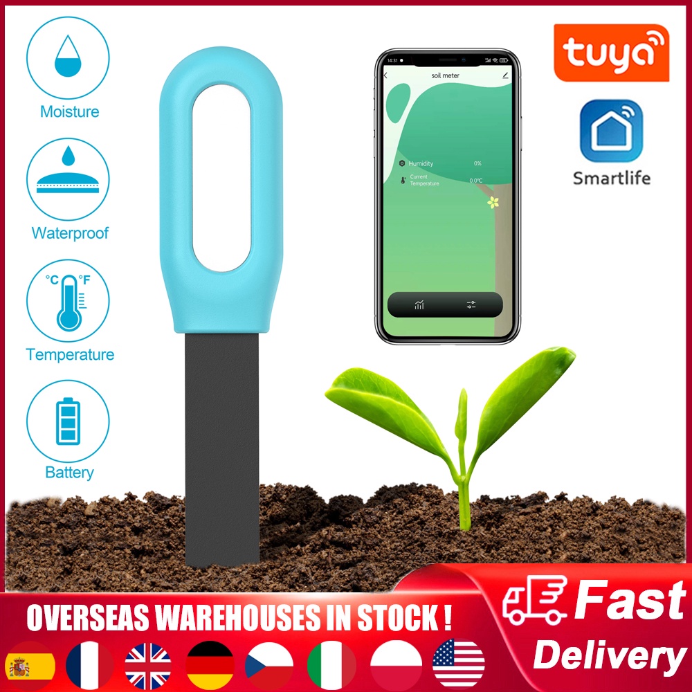 TUYA BT 2 trong 1 Máy đo độ ẩm đất không dây Nhiệt độ độ ẩm Máy đo đất theo dõi cây trồng
