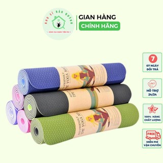 Thảm yoga thảm tập gym thảm tập yoga cao cấp 2 lớp 6mm