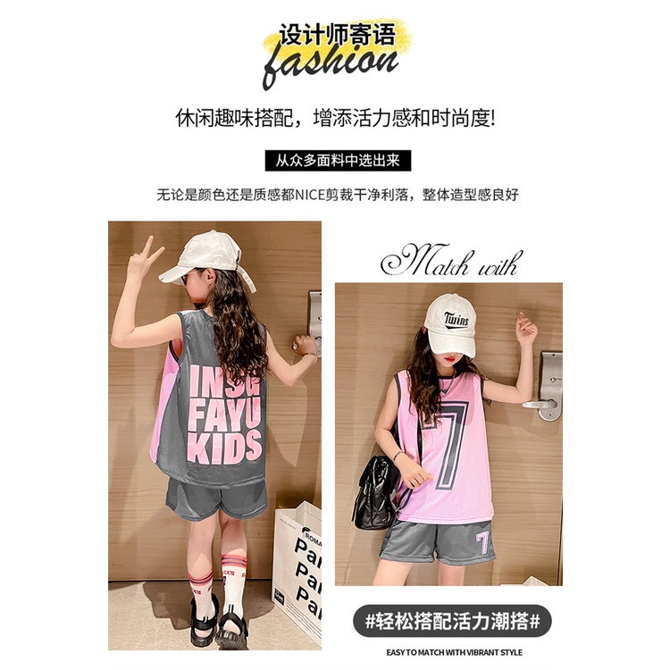 Bộ Quần Áo Ngắn Tay Thời Trang Mùa Hè Hàn Quốc 2023 Cho Bé Gái