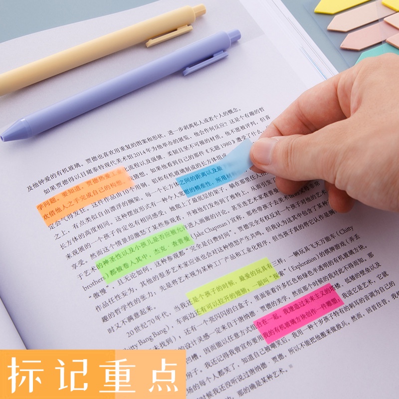 Miếng Dán Ghi Chú Bằng Nhựa Huỳnh Quang WJ347