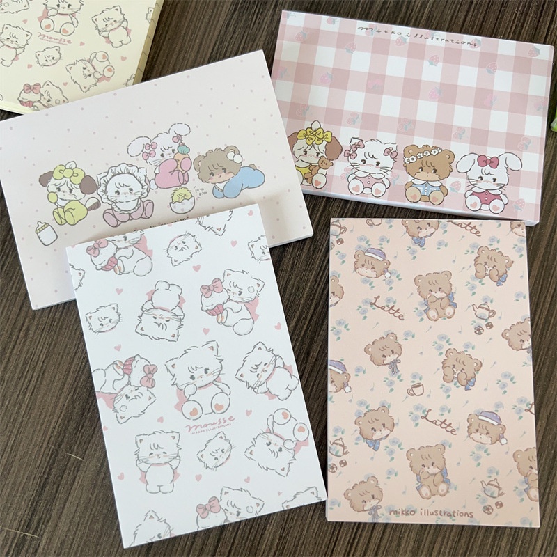 Bộ 4 Giấy Ghi Chú Họa Tiết Hoạt Hình Sanrio Mikko Đáng Yêu