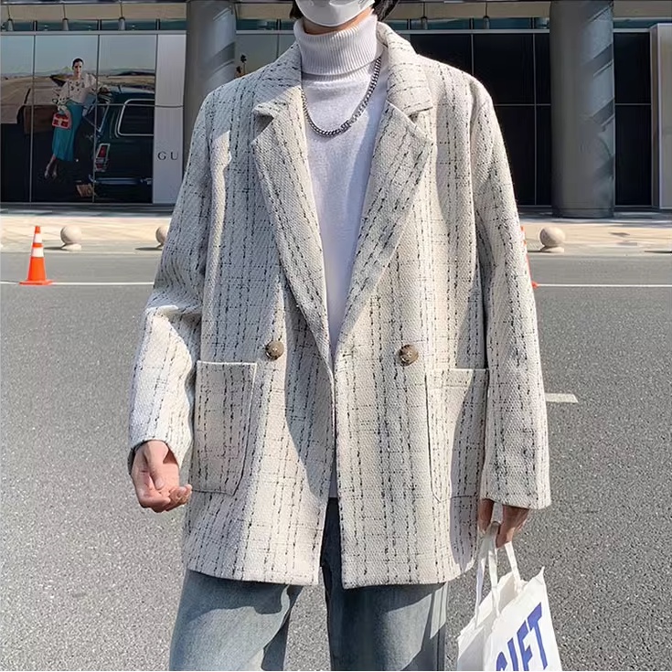 2023 New fashion áo khoác tròn sọc tay dài dáng rộng màu sắc đơn giản thoải mái hù hợp nam nữ chất nỉ bông cao cấp