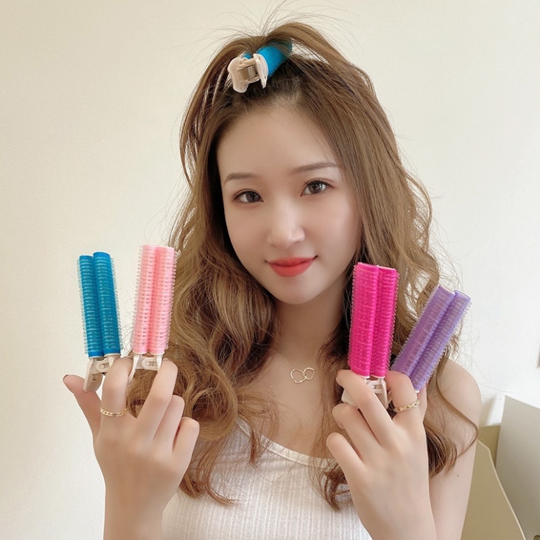 Kẹp uốn phồng tóc mái lô cuốn tóc xoăn phồng tự nhiên bằng nhựa - Freeship LỆ