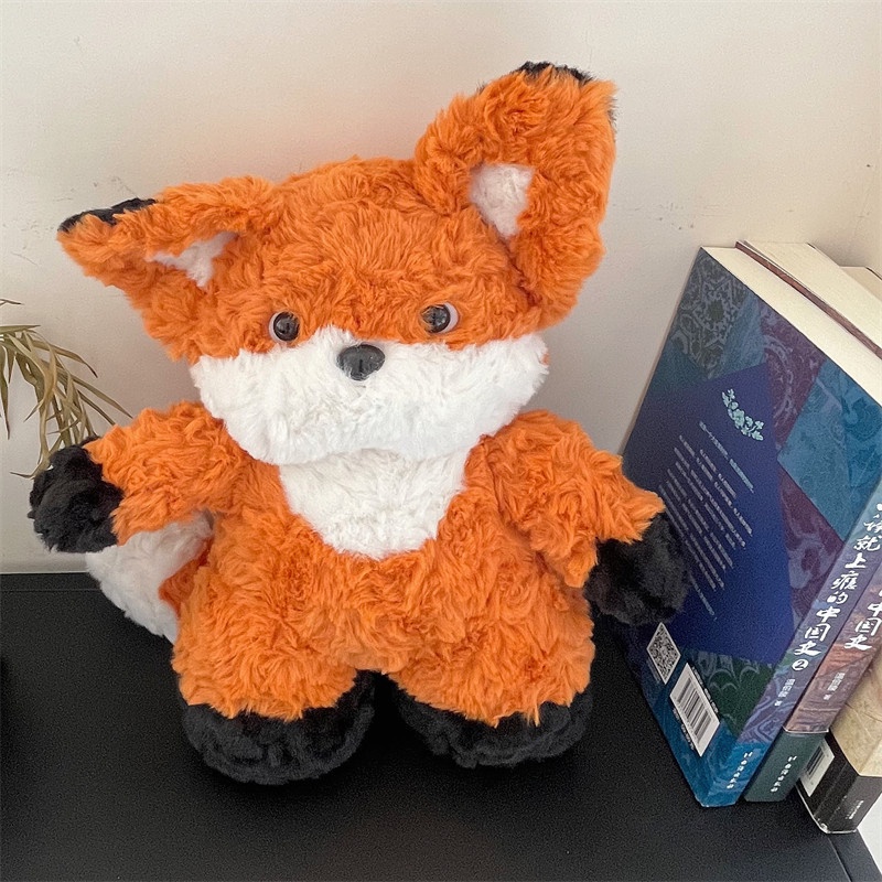 Đồ chơi nhồi bông Hình Cáo Hoạt Hình Màu Đỏ Đáng Yêu