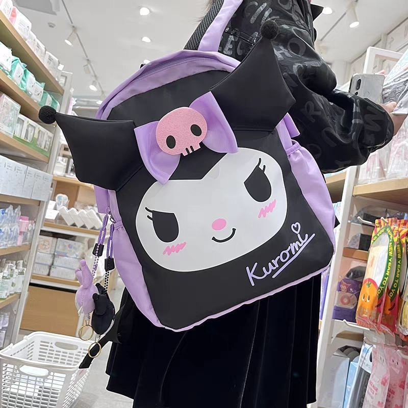 Ba Lô Đi Học Cỡ Lớn In Hình Kuromi Dễ Thương