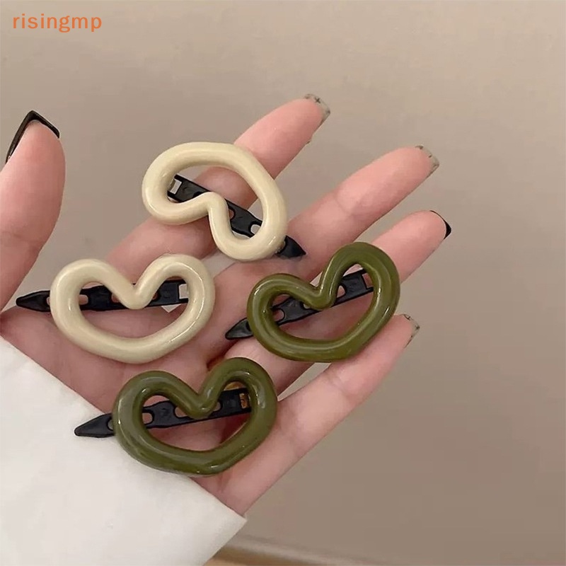 Set 2 Kẹp Tóc Hình Trái Tim Màu Sắc Ngọt Ngào Cho Nữ