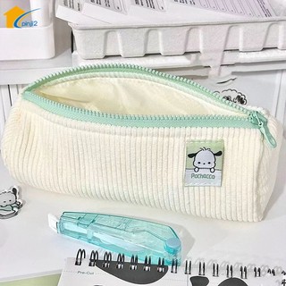Túi đựng bút bằng vải nhung kẻ ô hình chú chó pacha